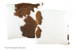 Brown and White Cowhide Pillow 20x20 #A50360 by Hudson Hides