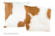 Brown and White Cowhide Pillow 20x20 #A50362 by Hudson Hides