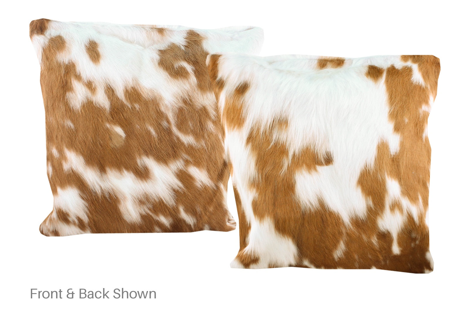 Brown and White Cowhide Pillow #A50364
