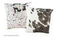 Black and White Cowhide Pillow 20x20 #A50365 by Hudson Hides