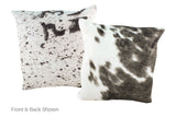 Black and White Cowhide Pillow 20x20 #A50365 by Hudson Hides