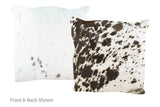 Salt and Pepper Black Cowhide Pillow 20x20 #A50367 by Hudson Hides