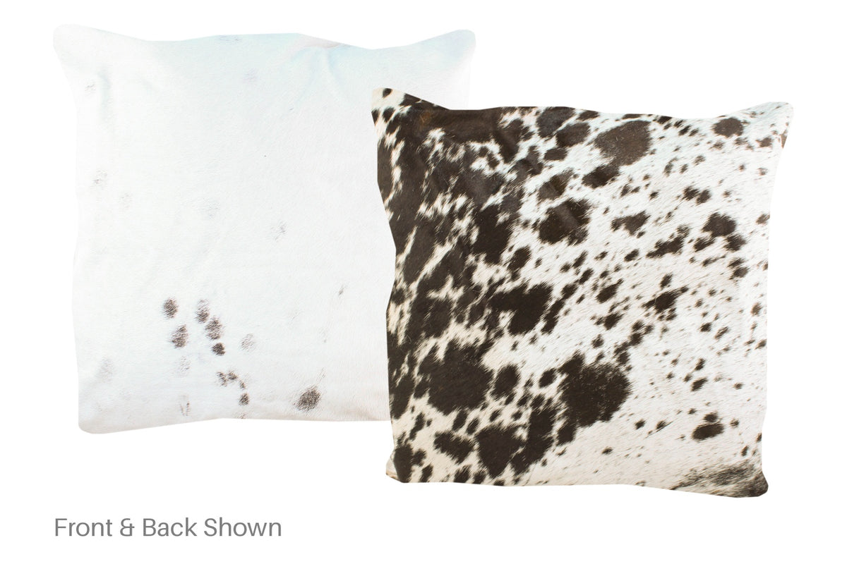 Salt and Pepper Black Cowhide Pillow #A50367
