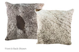 Salt and Pepper Black Cowhide Pillow 20x20 #A50369 by Hudson Hides
