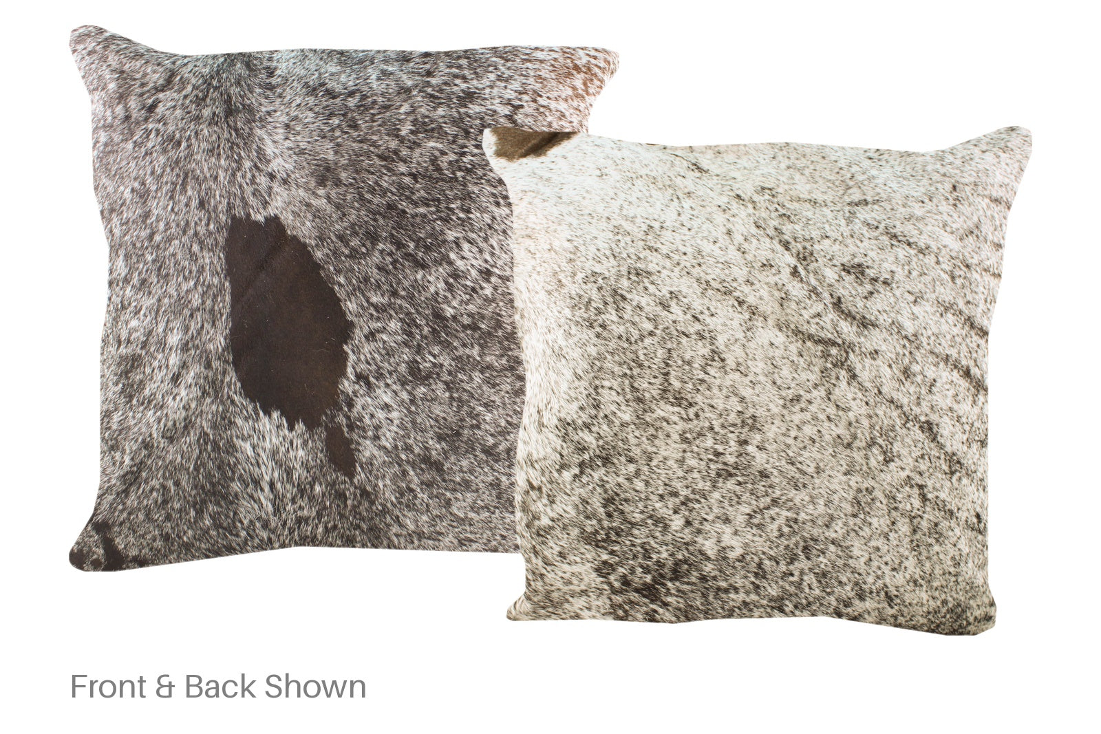 Salt and Pepper Black Cowhide Pillow #A50369