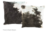 Black and White Cowhide Pillow 20x20 #A50373 by Hudson Hides