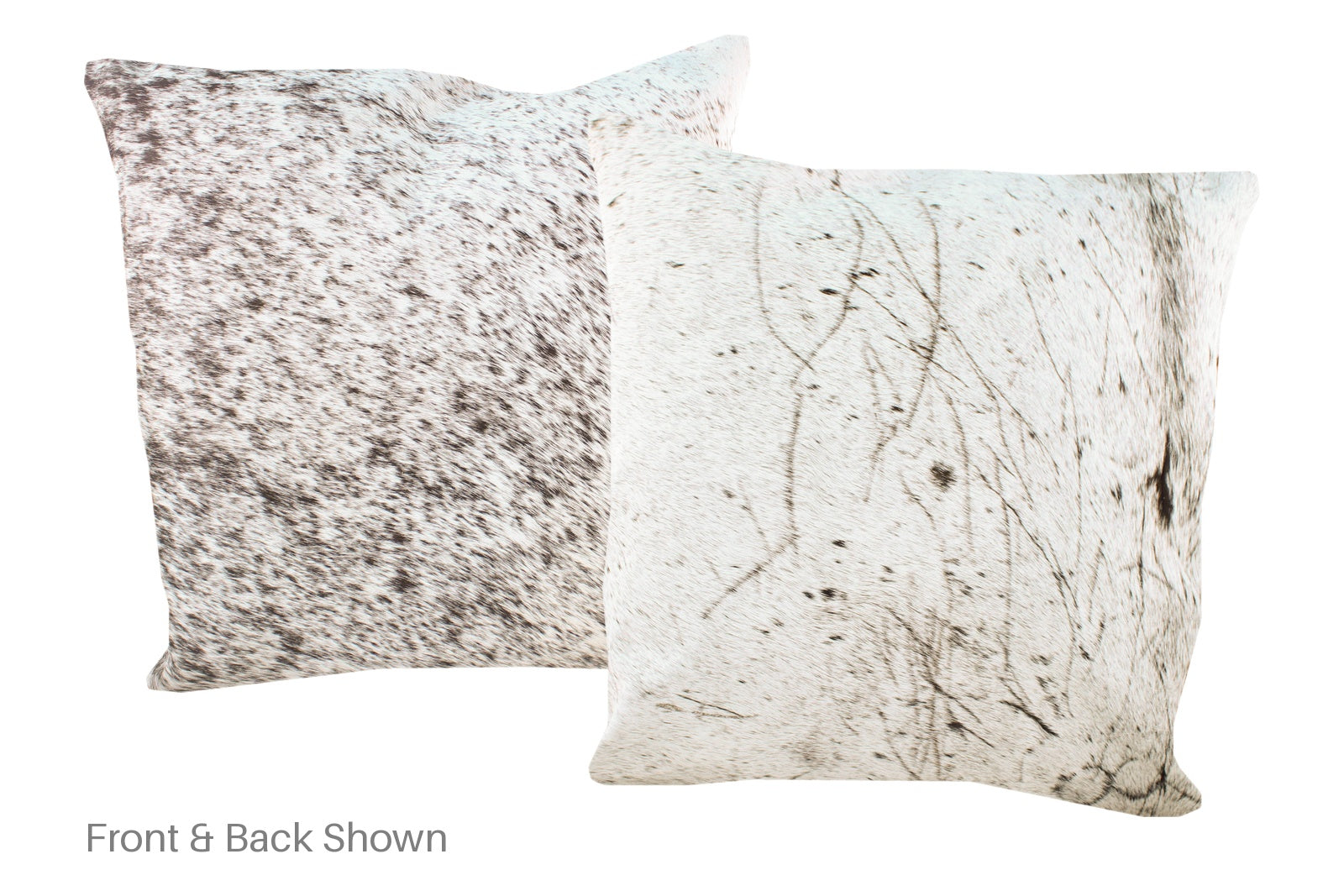 Salt and Pepper Black Cowhide Pillow #A50377