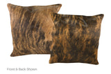 Medium Brindle Cowhide Pillow 20x20 #A50383 by Hudson Hides