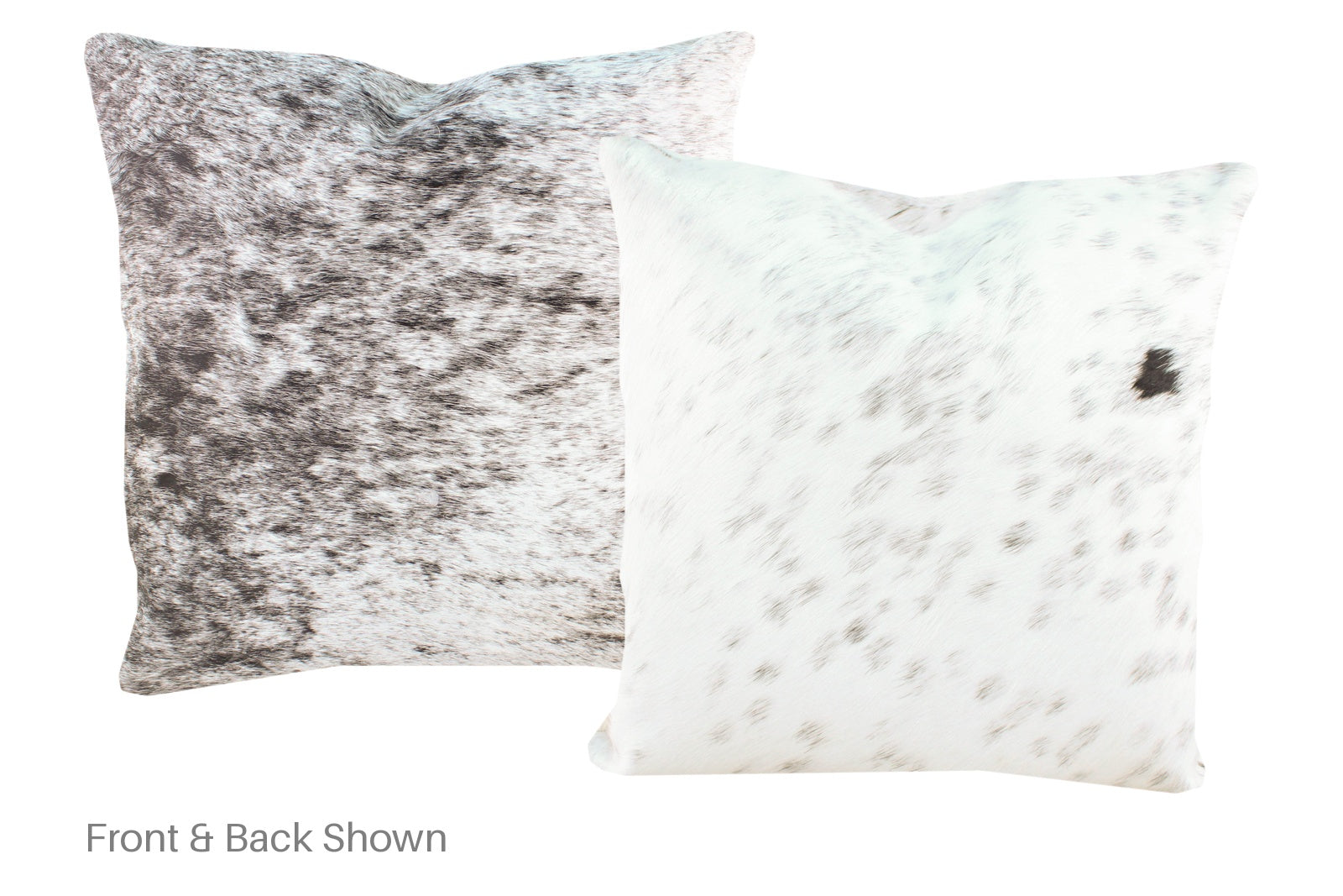 Salt and Pepper Black Cowhide Pillow #A50388