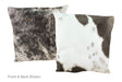 Salt and Pepper Black Cowhide Pillow 20x20 #A50389 by Hudson Hides