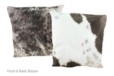 Salt and Pepper Black Cowhide Pillow 20x20 #A50389 by Hudson Hides