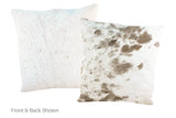 Salt and Pepper Brown Cowhide Pillow 20x20 #A50393 by Hudson Hides