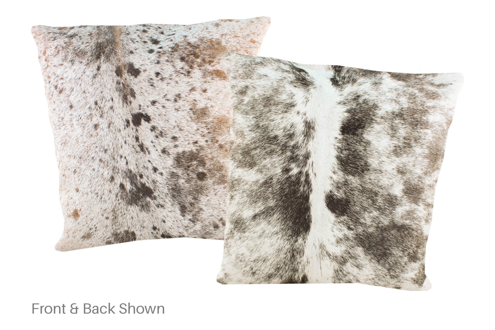 Salt and Pepper Black Cowhide Pillow #A50396