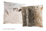 Salt and Pepper Brown Cowhide Pillow 20x20 #A50398 by Hudson Hides