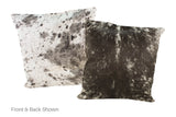 Salt and Pepper Black Cowhide Pillow 20x20 #A50400 by Hudson Hides