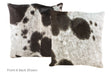 Black and White Cowhide Pillow 20x20 #A50401 by Hudson Hides