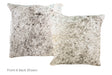 Salt and Pepper Black Cowhide Pillow 20x20 #A50405 by Hudson Hides