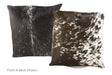 Salt and Pepper Black Cowhide Pillow 20x20 #A50407 by Hudson Hides