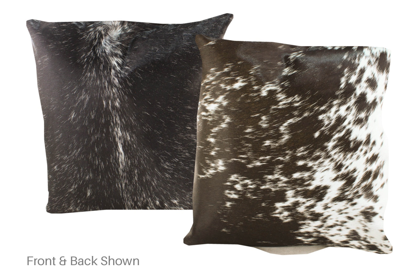 Salt and Pepper Black Cowhide Pillow #A50407