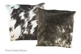 Black and White Cowhide Pillow 20x20 #A50409 by Hudson Hides