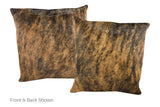 Medium Brindle Cowhide Pillow 20x20 #A50414 by Hudson Hides
