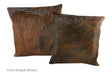 Dark Brindle Cowhide Pillow 20x20 #A50416 by Hudson Hides