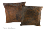 Dark Brindle Cowhide Pillow 20x20 #A50416 by Hudson Hides