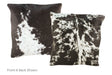 Black and White Cowhide Pillow 20x20 #A50419 by Hudson Hides