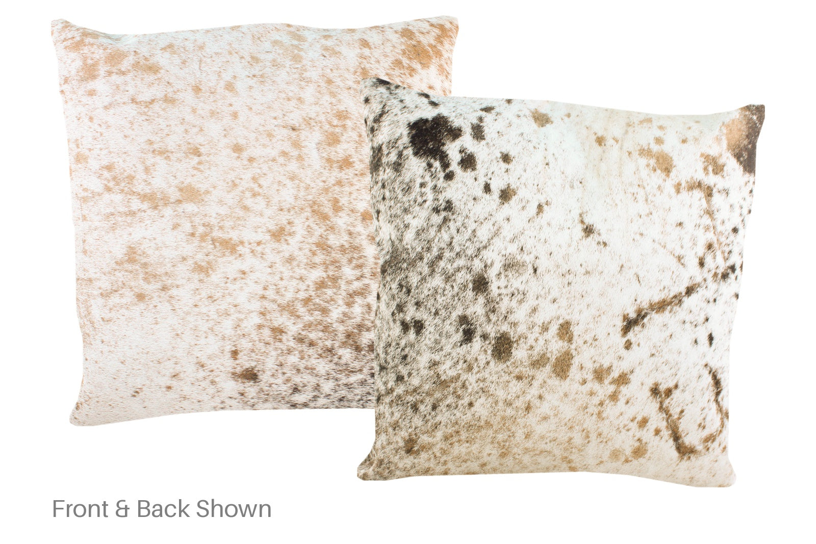 Salt and Pepper Brown Cowhide Pillow #A50426