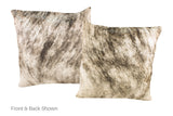 Light Brindle Cowhide Pillow 20x20 #A50432 by Hudson Hides
