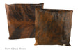Dark Brindle Cowhide Pillow 20x20 #A50436 by Hudson Hides