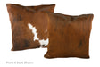Tricolor Cowhide Pillow 20x20 #A50440 by Hudson Hides