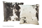 Salt and Pepper Black Cowhide Pillow 20x20 #A50455 by Hudson Hides
