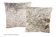 Salt and Pepper Brown Cowhide Pillow 20x20 #A50456 by Hudson Hides