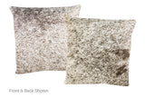 Salt and Pepper Brown Cowhide Pillow 20x20 #A50456 by Hudson Hides