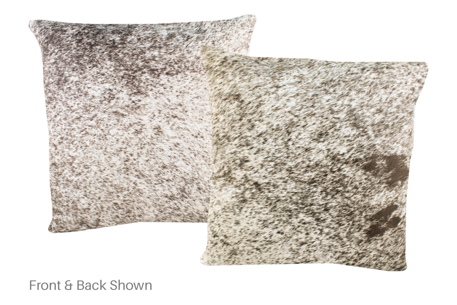 Salt and Pepper Brown Cowhide Pillow #A50456