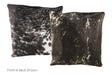 Salt and Pepper Black Cowhide Pillow 20x20 #A50457 by Hudson Hides