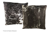 Salt and Pepper Black Cowhide Pillow 20x20 #A50457 by Hudson Hides