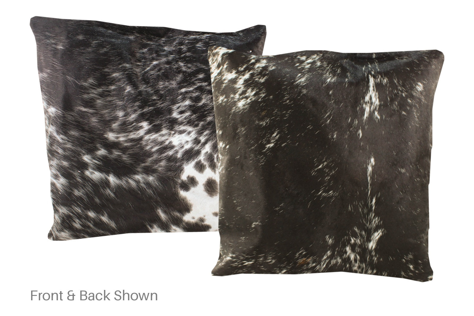 Salt and Pepper Black Cowhide Pillow #A50457