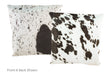 Salt and Pepper Black Cowhide Pillow 20x20 #A50459 by Hudson Hides