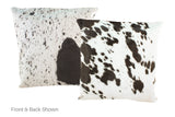 Salt and Pepper Black Cowhide Pillow 20x20 #A50459 by Hudson Hides