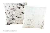 Salt and Pepper Black Cowhide Pillow 20x20 #A50460 by Hudson Hides