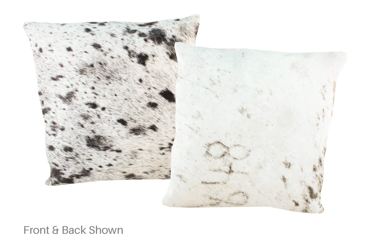 Salt and Pepper Black Cowhide Pillow #A50460