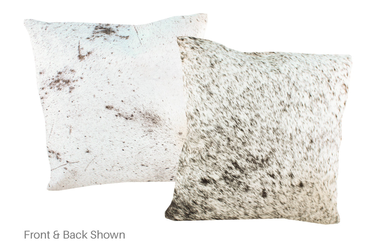 Salt and Pepper Black Cowhide Pillow #A50461