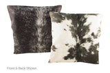 Black and White Cowhide Pillow 20x20 #A50463 by Hudson Hides