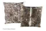 Salt and Pepper Black Cowhide Pillow 20x20 #A50464 by Hudson Hides