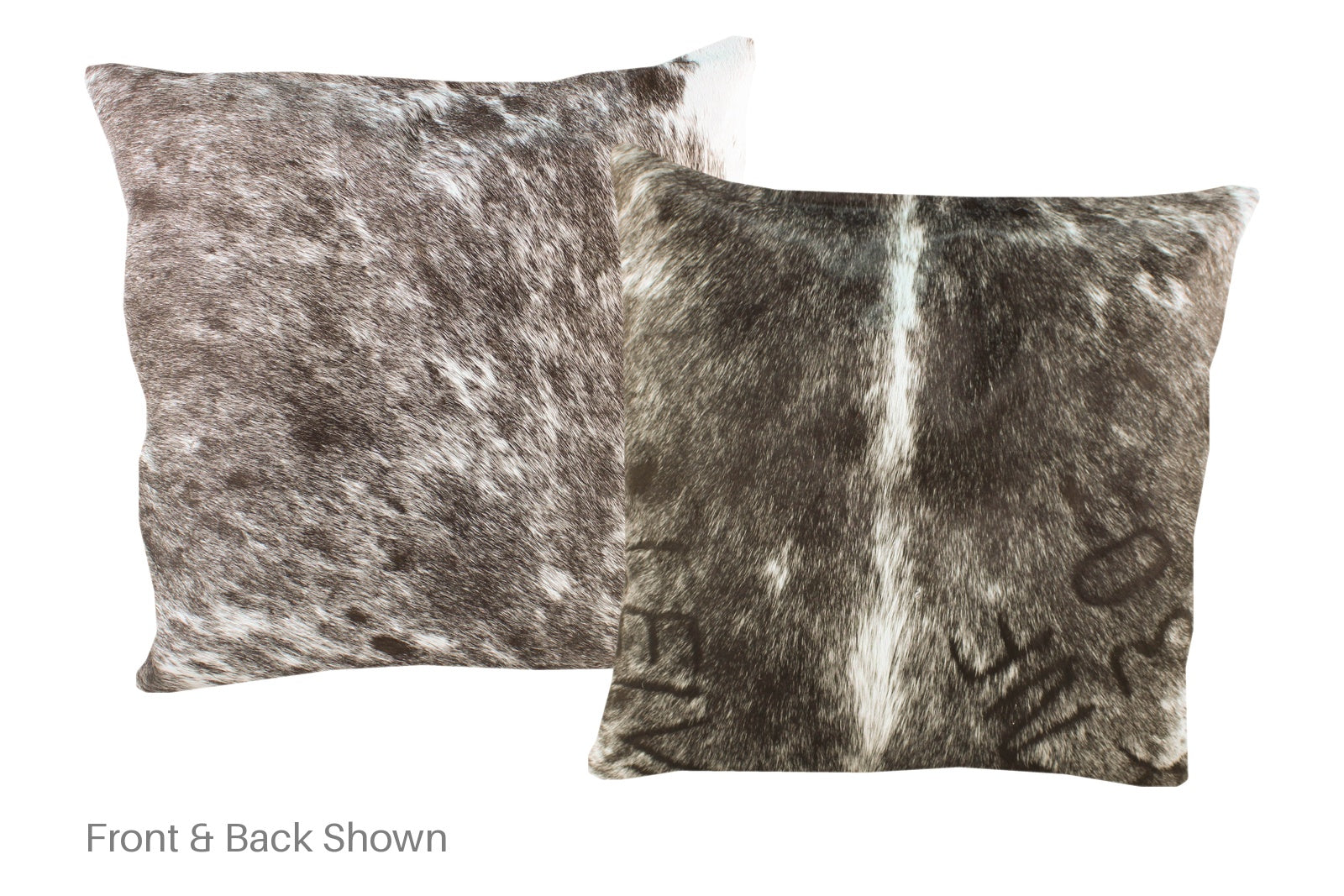 Salt and Pepper Black Cowhide Pillow #A50464