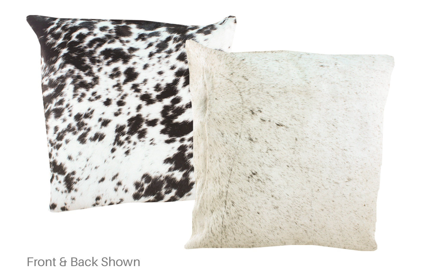 Salt and Pepper Black Cowhide Pillow #A50465
