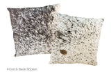 Salt and Pepper Black Cowhide Pillow 20x20 #A50466 by Hudson Hides