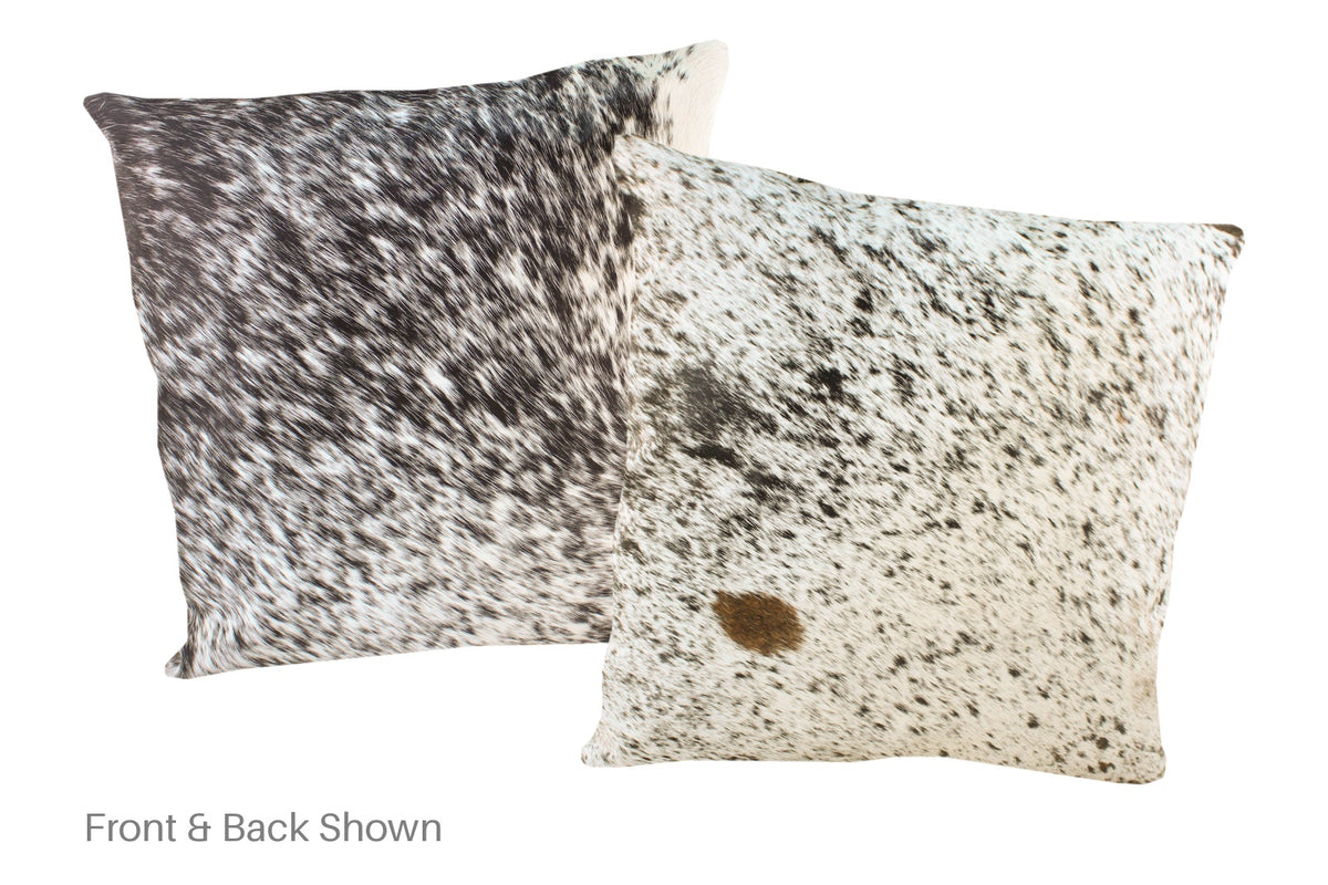 Salt and Pepper Black Cowhide Pillow #A50466
